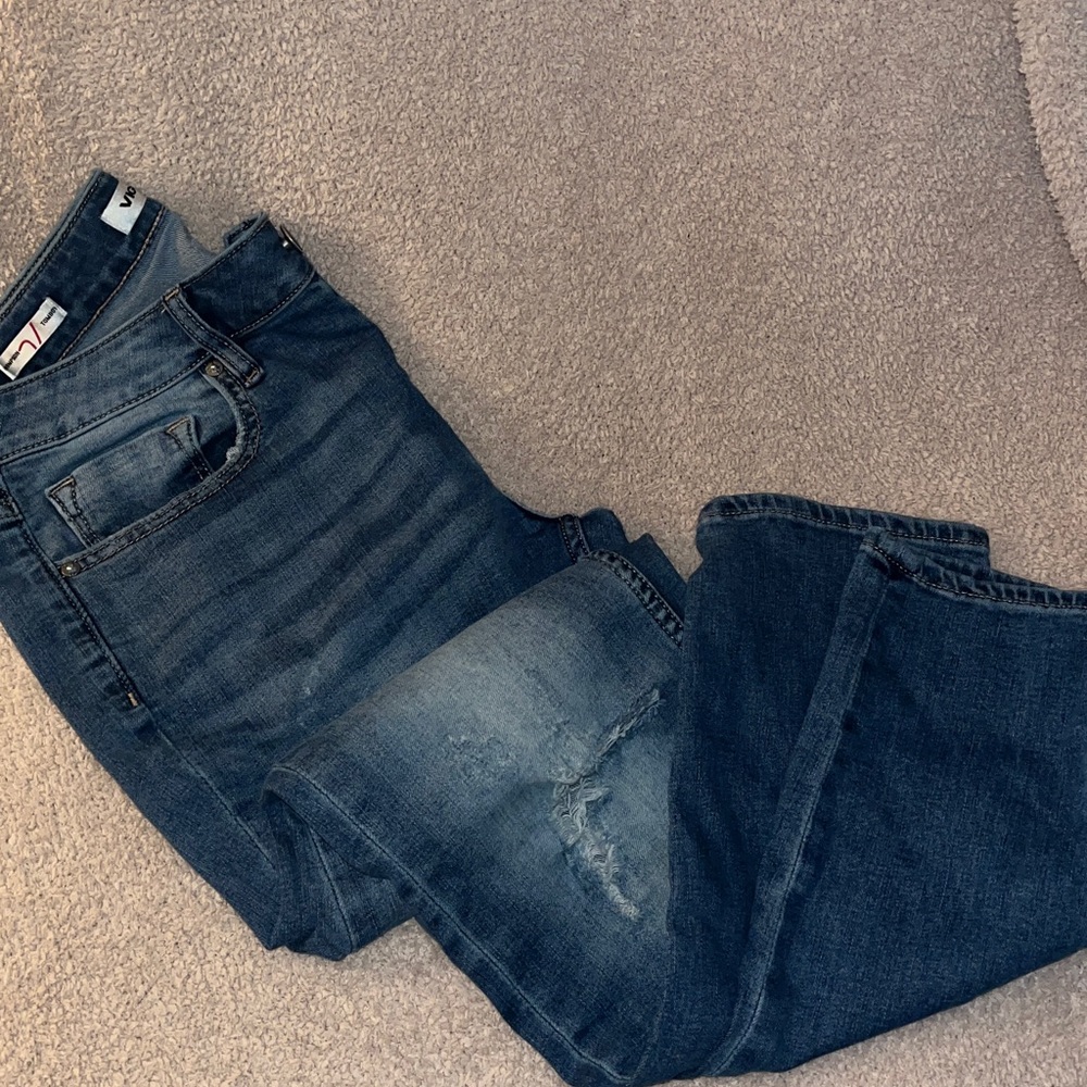 Vigoss Women's Blue Distressed Skinny Jeans